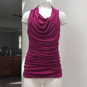 Magenta ruched top